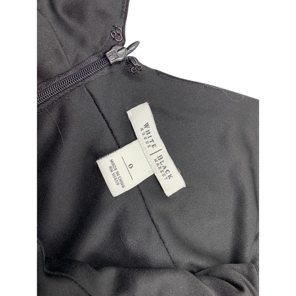 White‎ House Black Market Womens Sleeveless V-neck Lined Gathered Dress Size 0 - Picture 2 of 4